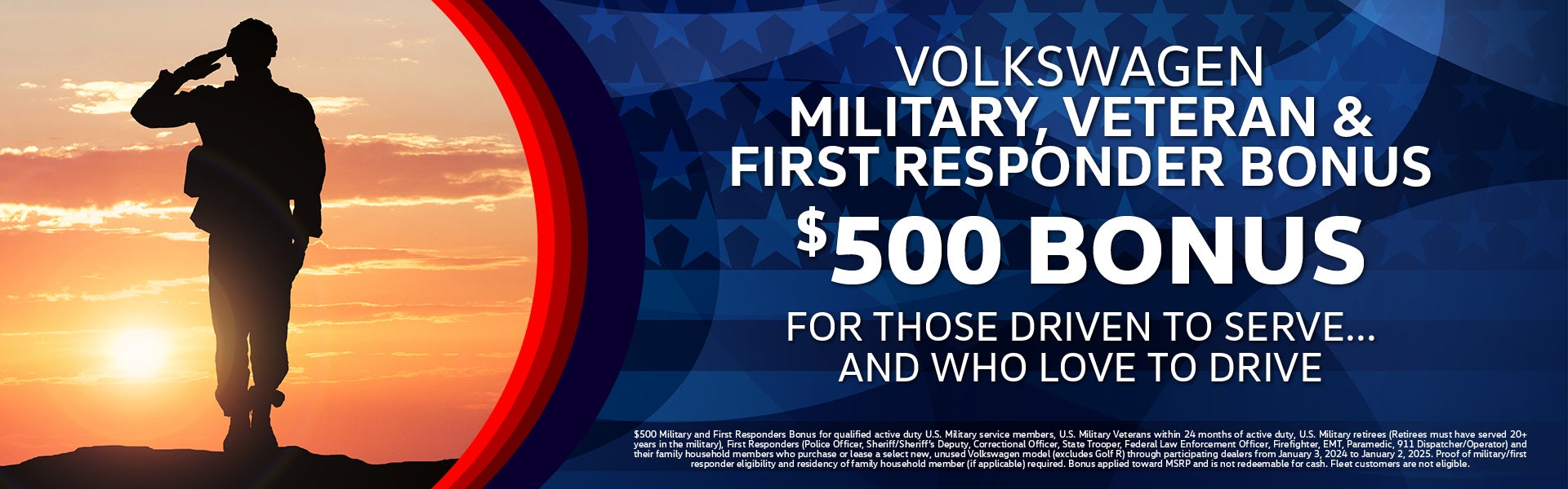 VW Military, Veteran & First Responder Bonus